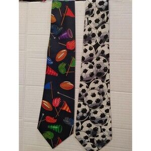 Lot Of 2 Designs By A. Rogers Sports Ties Vintage